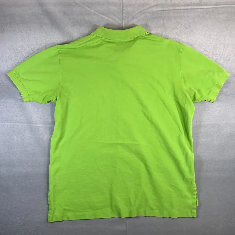 Vintage Polo Ralph Lauren Polo Shirt Mens XL Green Pink Pony Short Sleeve 90s